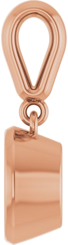 Pakabukas „Bezel-Set Charm“ 18k rose gold Round 7mm (3)