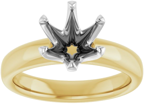 Sužadėtuvių Žiedas „Solstice Solitaire®“ 14k yellow/white gold Round 8.2mm (3)
