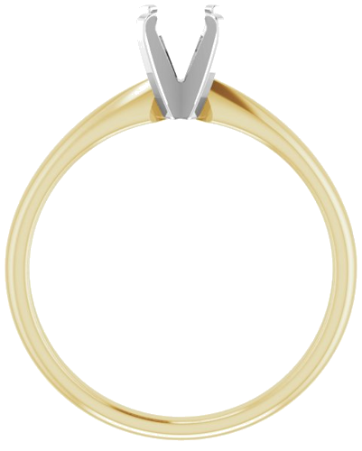 Sužadėtuvių Žiedas „Solitaire“ 585 Baltojo Ir Geltonojo Aukso Round 5.2mm (2)