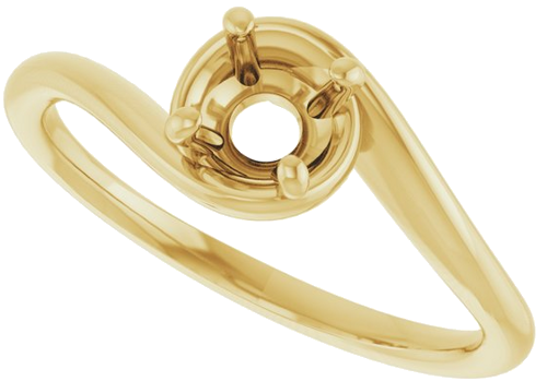 Sužadėtuvių Žiedas „Solitaire“ 14k yellow gold Round 5.2mm (5)