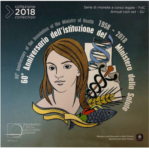 2018 Italy Euro coin set with 2 euro commemorative coin (1)