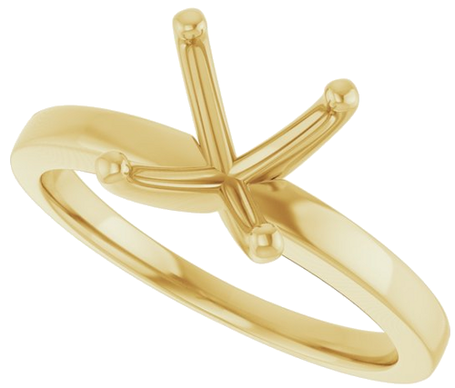 14K Yellow 8.2 mm Round Solitaire Engagement Ring Mounting (5)
