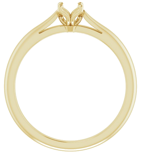 14K Yellow  4.1 mm Round Solitaire Engagement Ring Mounting (2)