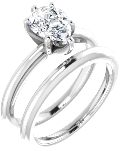 Sužadėtuvių Žiedas „Solitaire“ 585 Baltojo Aukso Pear Shape 8mm x 6mm (6)