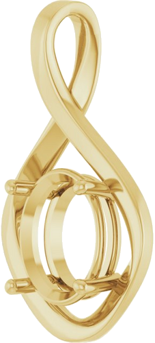 Pakabukas „Infinity-Inspired“ 14k yellow gold Oval 12mm x 10mm (2)