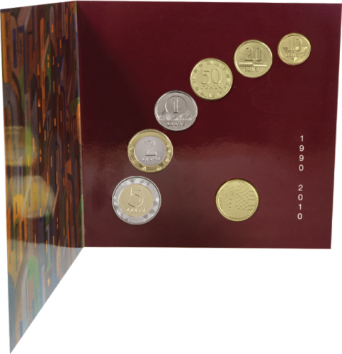2010 Lietuva Kovo 11-oji BU litų monetų rinkinys (1)