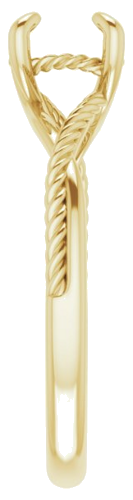 Sužadėtuvių Žiedas „Claw-Prong Solitaire Rope“ 14k yellow gold Round 6.5mm (4)