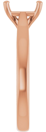 14K Rose 7x5 mm Emerald Engagement Ring Mounting (4)