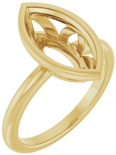 Sužadėtuvių Žiedas „Bezel-Set“ 14k yellow gold Marquise 14mm x 7mm (1)