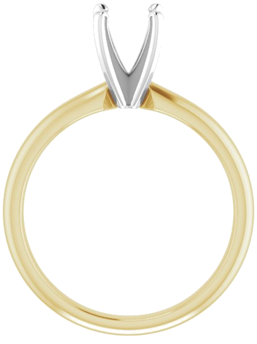 Sužadėtuvių Žiedas „Solitaire“ 585 Baltojo Ir Geltonojo Aukso Round 5.7mm x 6mm (2)