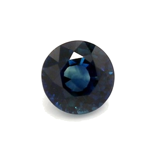 0.99 carat BLUE BRILLIANTSTEP cut Round Safyras (1)