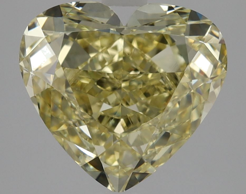 3.1 carat Yellow-VVS2 Natūralus Heart Deimantas (1)