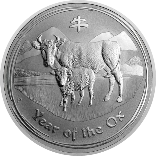 1 oz Год Быка 2009 Австралия серебряная монета (1)