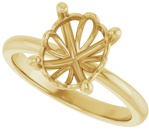 Sužadėtuvių Žiedas „Solitaire“ 585 Geltonojo Aukso Oval 10mm x 8mm (5)