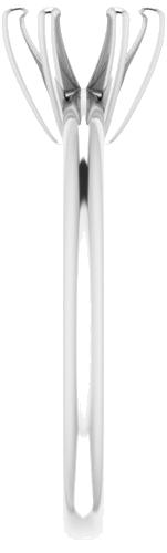 14K White 6 mm Round Solitaire Engagement Ring Mounting (4)