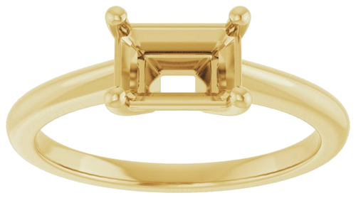 Sužadėtuvių Žiedas „Solitaire“ 14k yellow gold Emerald 7mm x 5mm (3)