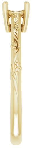 Sužadėtuvių Žiedas „Solitaire“ 14k yellow gold Round 4.8mm (4)