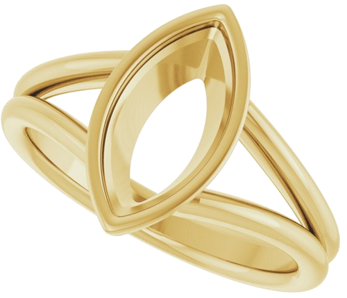 Sužadėtuvių Žiedas „Bezel-Set Solitaire“ 585 Geltonojo Aukso Marquise 12mm x 6mm (5)