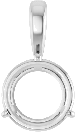 Pakabukas „Solitaire“ 14k white gold Round 11mm (1)