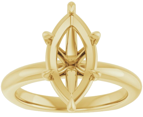 Sužadėtuvių Žiedas „Claw-Prong Euro Shank“ 14k yellow gold Marquise 14mm x 7mm (3)