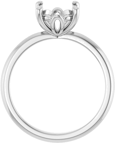 Sužadėtuvių Žiedas 18k white gold Oval 10mm x 8mm (2)