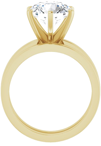 Sužadėtuvių Žiedas „Solitaire“ 585 Geltonojo Aukso Round 9.4mm (7)