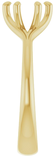 Sužadėtuvių Žiedas „Solitaire“ 10k yellow gold Round 6.5mm (4)