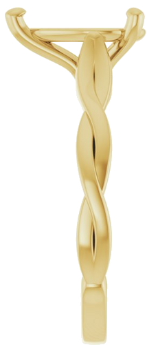 Sužadėtuvių Žiedas „Infinity-Inspired“ 14k yellow gold Pear 10mm x 7mm (4)
