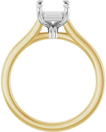 Sužadėtuvių Žiedas „Claw-Prong“ 14k yellow/white gold Emerald 8mm x 6mm (2)