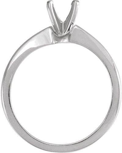 Sužadėtuvių Žiedas „Solitaire Bypass“ 14k white gold Round 5.2mm (2)