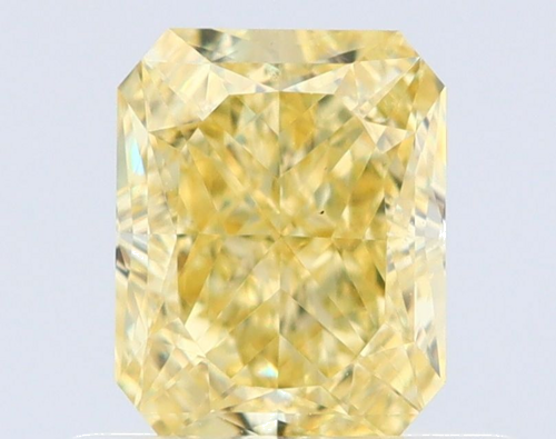 0.63 carat Fancy Yellow-VS1 Natūralus Radiant Deimantas (1)