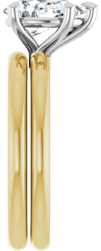 Sužadėtuvių Žiedas 585 Baltojo Ir Geltonojo Aukso Pear Shape 9mm x 6mm (7)