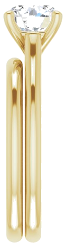 14K Yellow 7 mm Round Solitaire Engagement Ring Mounting (9)