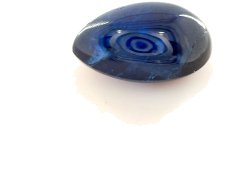 3.86 carat BLUE CABOCHON cut Pear Safyras (1)