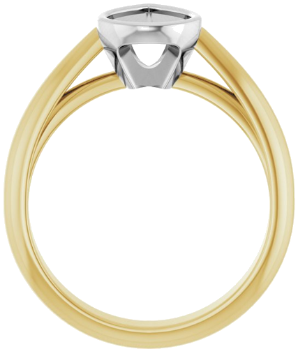 Sužadėtuvių Žiedas „Bezel-Set Solitaire“ 14k yellow/white gold Pear 9mm x 6mm (2)