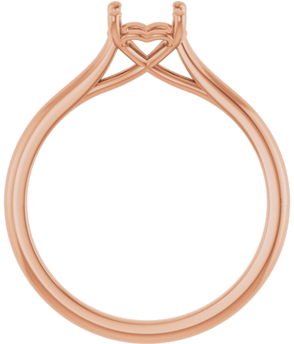 Sužadėtuvių Žiedas „Solitaire“ 585 Rožinis Aukso Square 4.5mm (2)