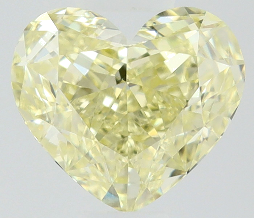 0.52 carat Fancy Light Yellow-VVS1 Natūralus Heart Deimantas (1)
