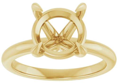 Sužadėtuvių Žiedas „Claw-Prong“ 14k yellow gold Round 10mm (3)