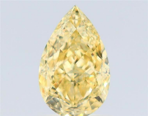 1.28 carat Fancy Yellow-VVS1 Natūralus Pear Deimantas (1)
