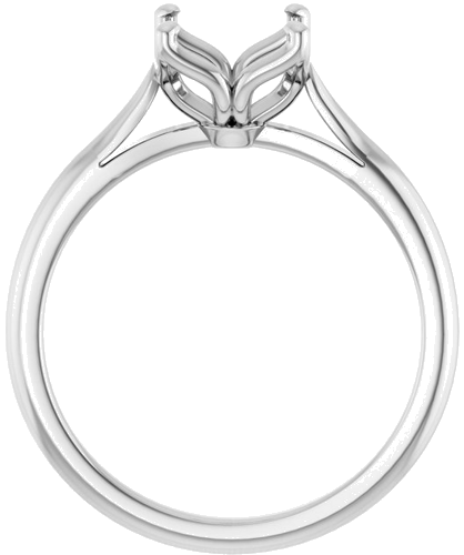 Sužadėtuvių Žiedas „Solitaire“ 585 Baltojo Aukso Round 8mm (2)