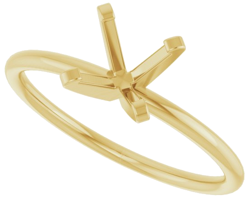 Sužadėtuvių Žiedas „Solitaire“ 14k yellow gold Round 6.5mm (5)