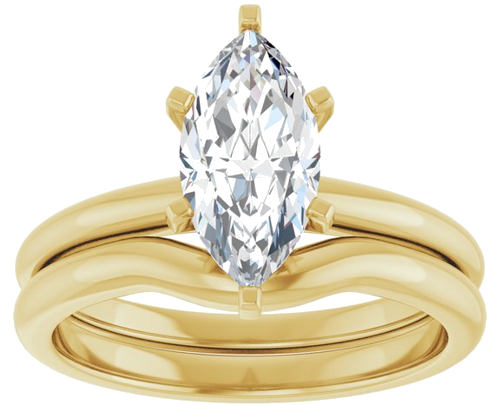 Sužadėtuvių Žiedas 14k yellow gold Marquise 11mm x 5.5mm (8)