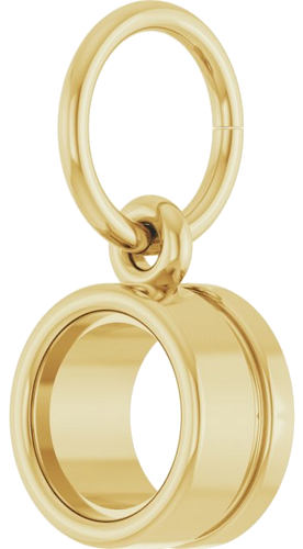 Pakabukas „Bezel-Set Solitaire Charm“ 14k yellow gold Round 5.2mm (2)