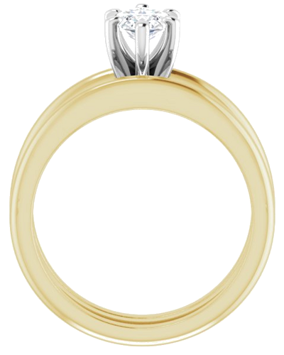 Sužadėtuvių Žiedas 18k yellow/white gold Marquise 10mm x 5mm (7)