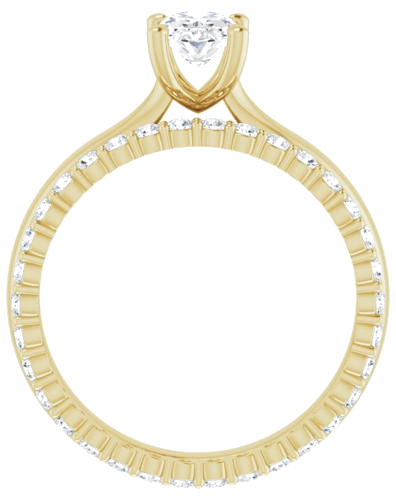 Sužadėtuvių Žiedas „Solitaire“ 585 Geltonojo Aukso Oval 7mm x 5mm (7)