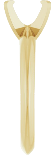 14K Yellow 6.5x4.5 mm Oval Solitaire Engagement Ring Mounting (4)