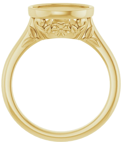 Sužadėtuvių Žiedas „Bezel-Set“ 14k yellow gold Oval 10mm x 8mm (2)