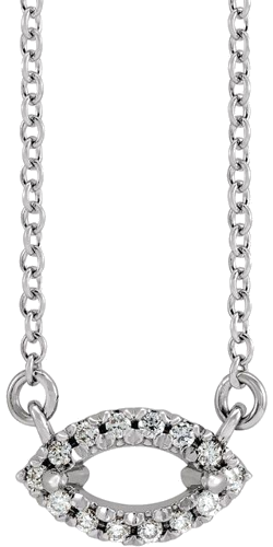 Pakabukas „French-Set Halo-Style“ 14k white gold Marquise 6mm x 3mm (1)