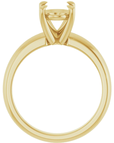 Sužadėtuvių Žiedas „Solitaire“ 585 Geltonojo Aukso Oval 9mm x 7mm (2)