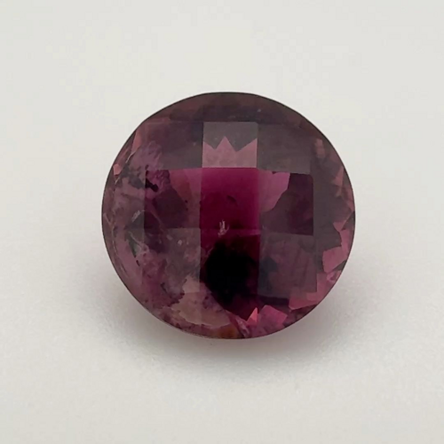 3.905 carat RED CHECKERBOARD cut Round Tourmaline (1)